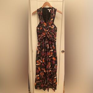 10 Crosby Derek Lam Black and Multicolor Floral Maxi Dress